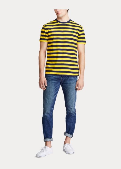 Polo Ralph Lauren Classic Striped Jersey T Shirt Herre Danmark (PSYCH0147)